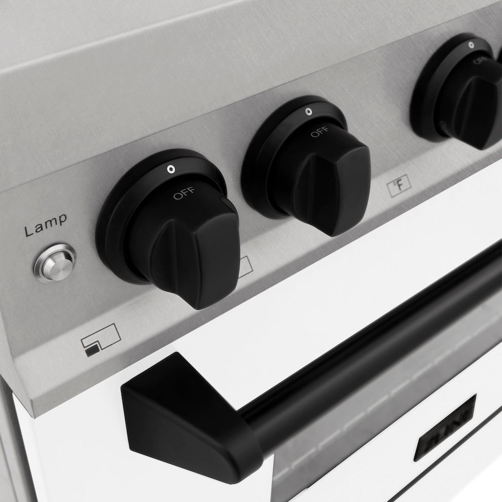 Autograph Edition 48 In. 6.0 Cu. Ft. Legacy Dual Fuel Range With 7 Burner Gas Cooktop And 2 Electric Ovens In Satin Stainless Steel With White Matte Doors And Matte Black Accents RASZWM48MB
