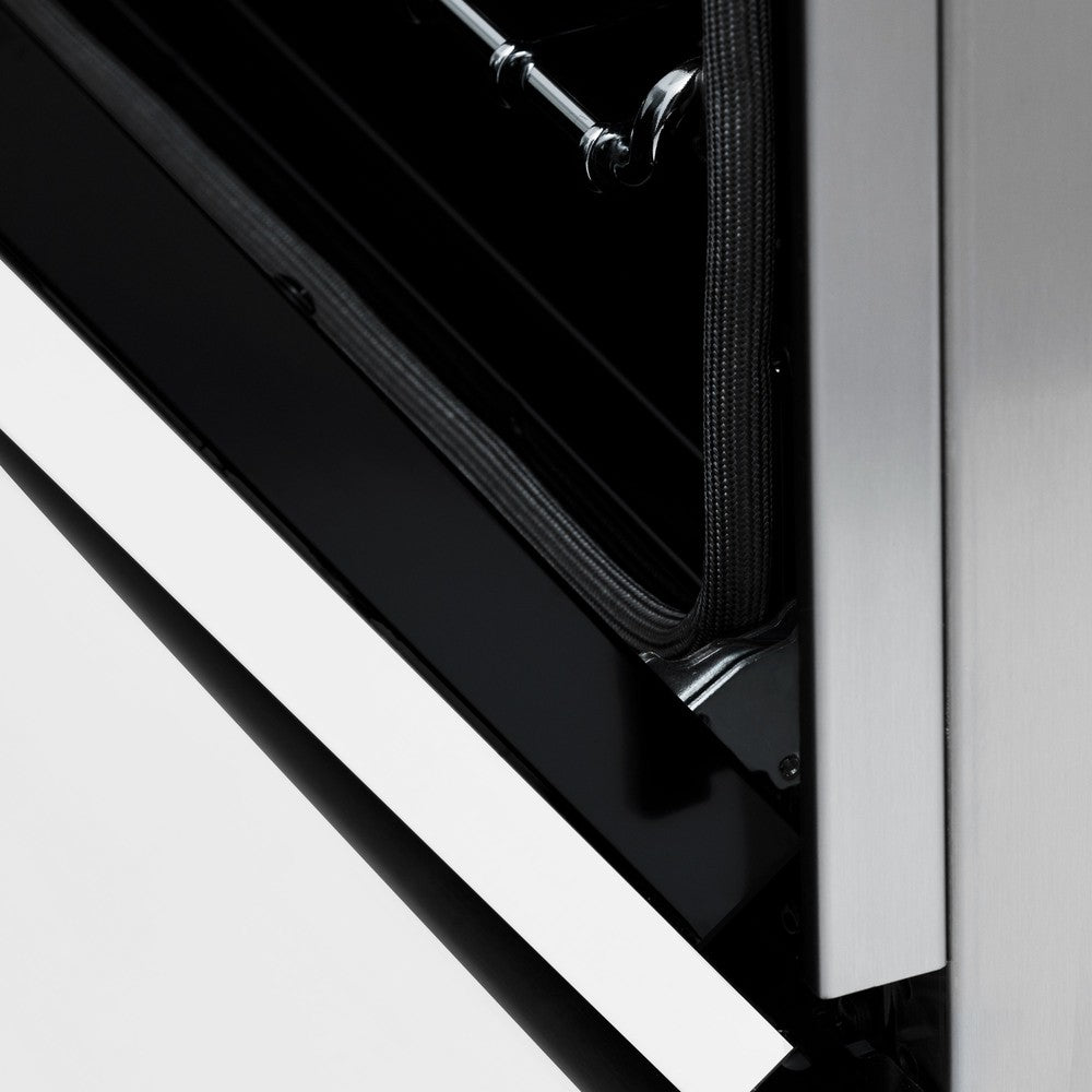 60 In. 7.4 Cu. Ft. Legacy Dual Fuel Range With 9 Burner Gas Cooktop And 2 Electric Convection Ovens In Stainless Steel And White Matte Doors RAWM60