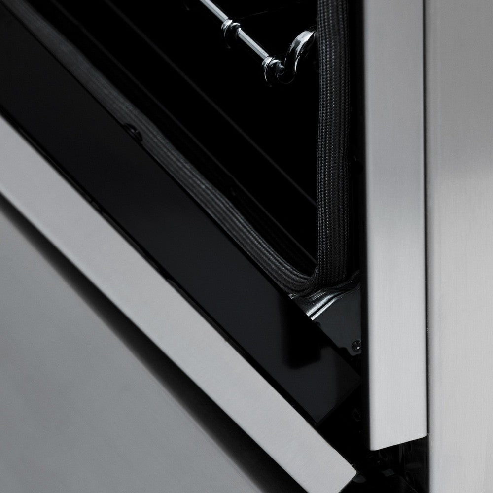 Autograph Edition 30 In. 4.0 Cu. Ft. Legacy Dual Fuel Range With 4 Burner Gas Cooktop And Electric Convection Oven In Stainless Steel And Polished Gold Accents RAZ30G