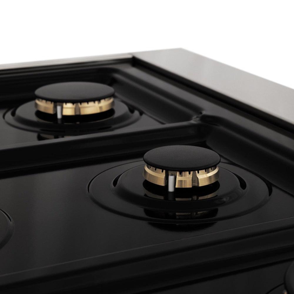 Autograph Edition 36 In. 4.6 Cu. Ft. Legacy Dual Fuel Range With 6 Burner Gas Cooktop And Electric Convection Oven In Stainless Steel And Matte Black Accents RAZ36MB