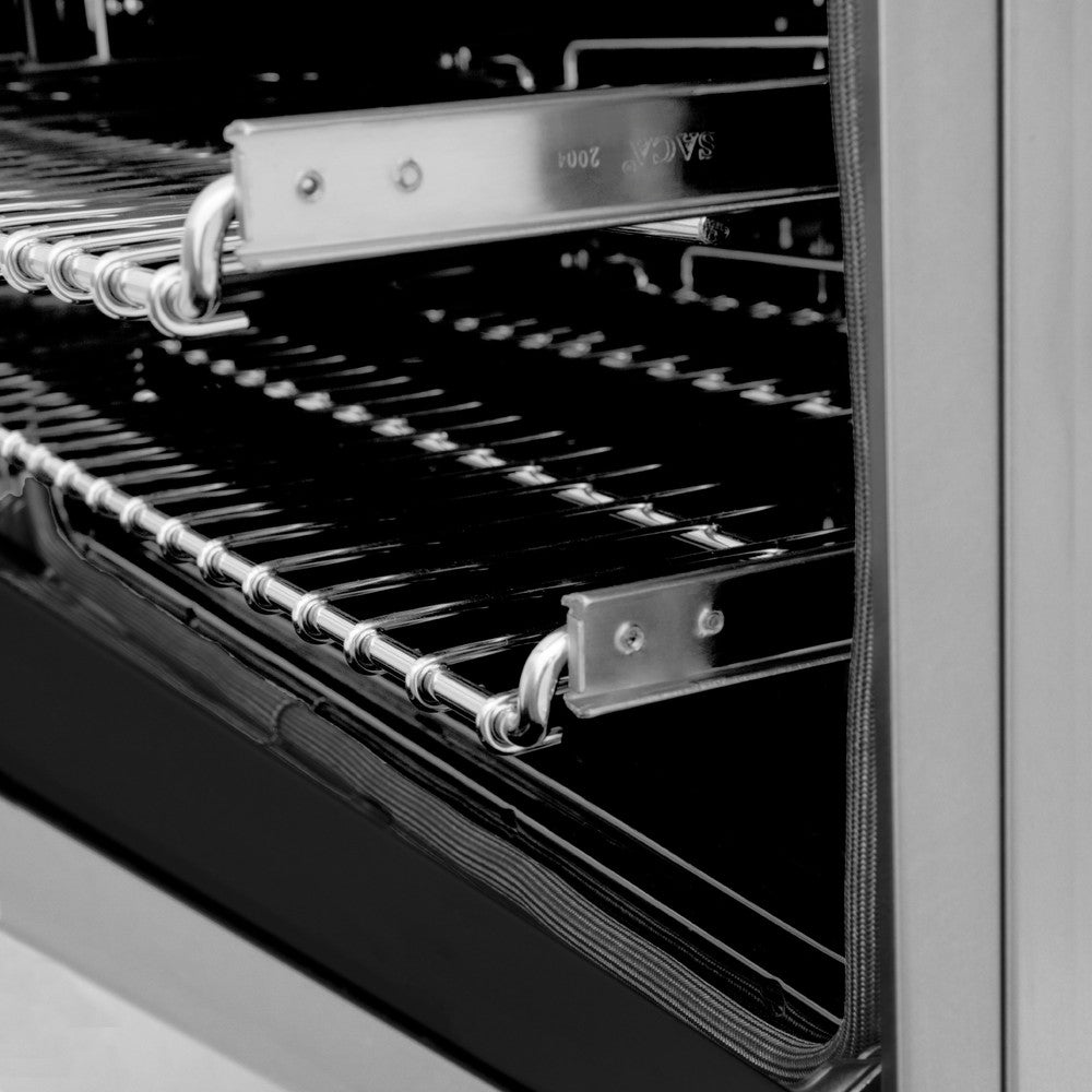 Autograph Edition 48 In. 6.0 Cu. Ft. Legacy Dual Fuel Range With 7 Burner Gas Cooktop And 2 Electric Ovens In Stainless Steel And Matte Black Accents RAZ48MB