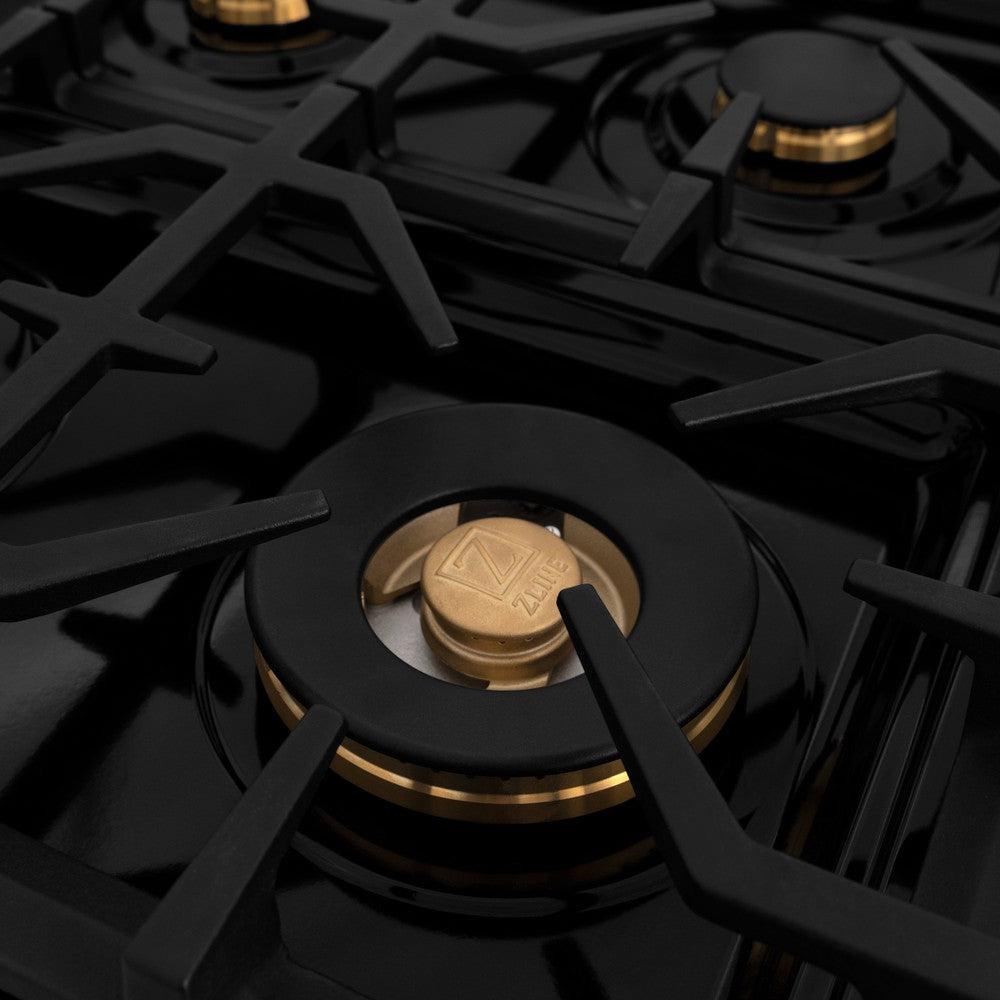 Autograph Edition 60 In. 7.4 Cu. Ft. Legacy Dual Fuel Range With 9 Burner Gas Cooktop And 2 Electric Convection Ovens In Stainless Steel And Polished Gold Accents RAZ60G
