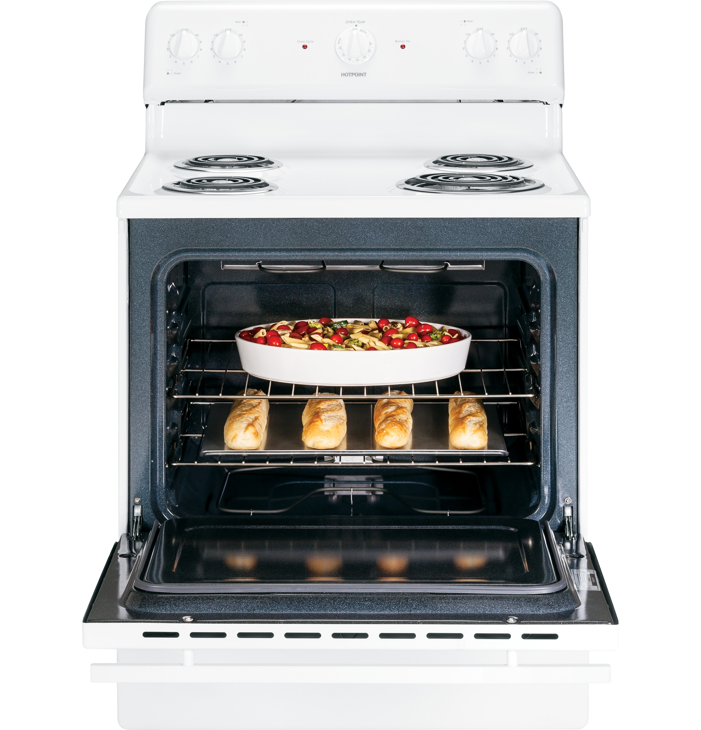 30" Free-Standing Electric Range RB525DDWW, product image 3 of 11