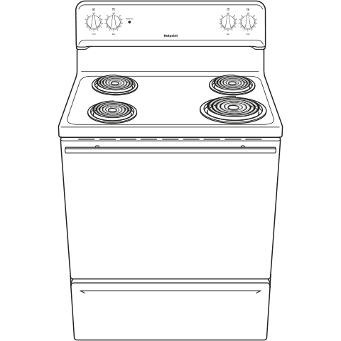 30" Free-Standing Electric Range RB525DHBB, product image 8 of 9