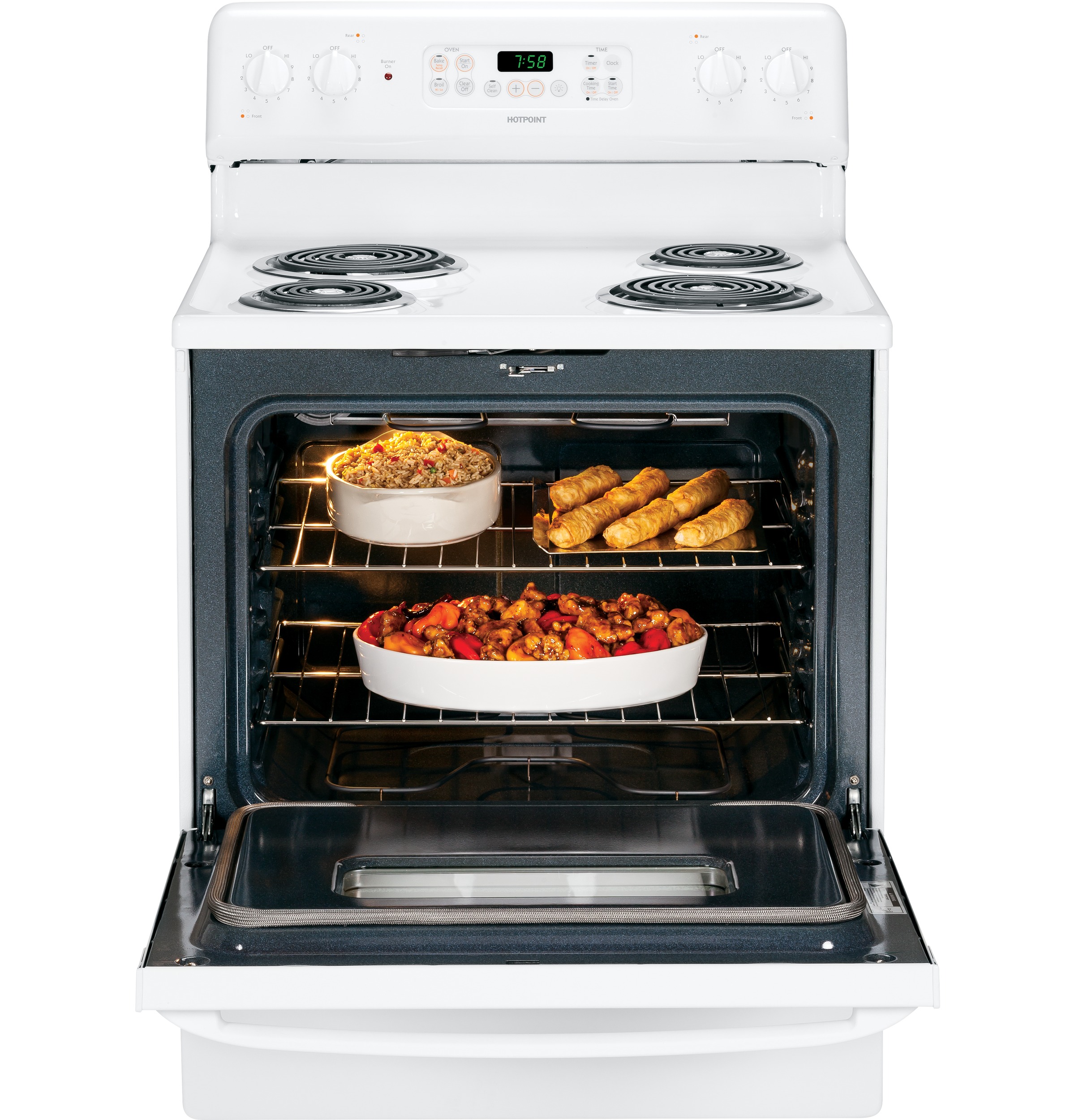 30" Free-Standing Electric Range RB758DPWW, product image 6 of 13