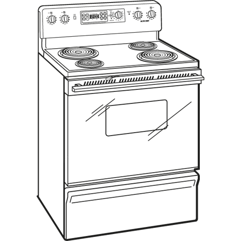 30" Free-Standing Electric Range RB758DPWW, product image 12 of 13