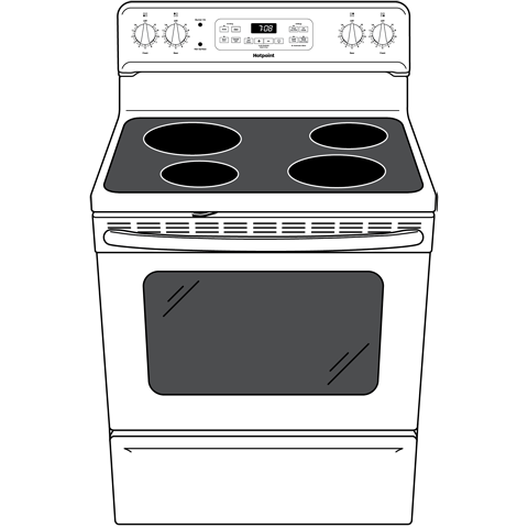 30" Free-Standing Electric Range RB780DHBB, product image 9 of 10
