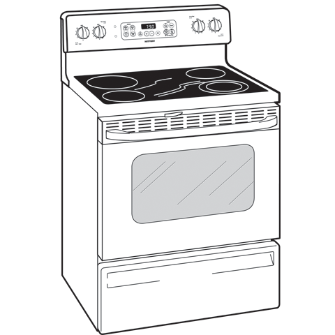 30" Free-Standing Electric Range RB790DTBB, product image 8 of 9