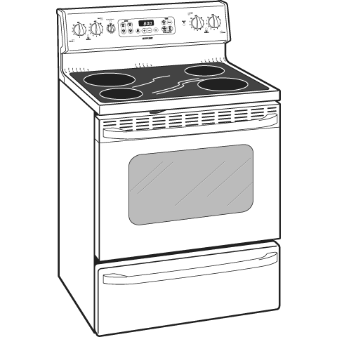 30" Free-Standing Electric Range RB800BJBB, product image 2 of 3