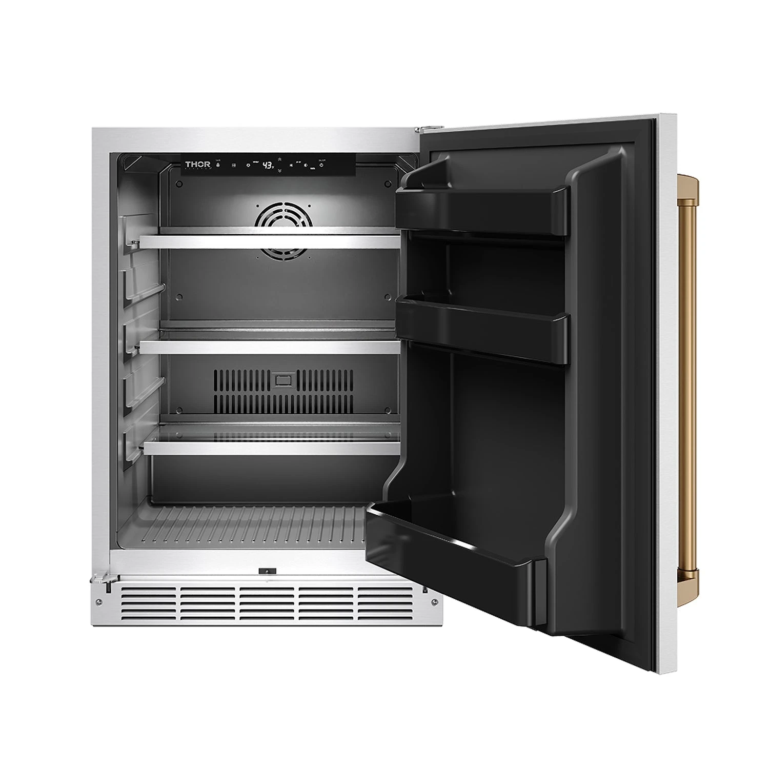 Gordon Ramsay Collection 24 Inch Outdoor Undercounter Beverage Cooler In Stainless Steel/bronze RBC24SSDBRZ