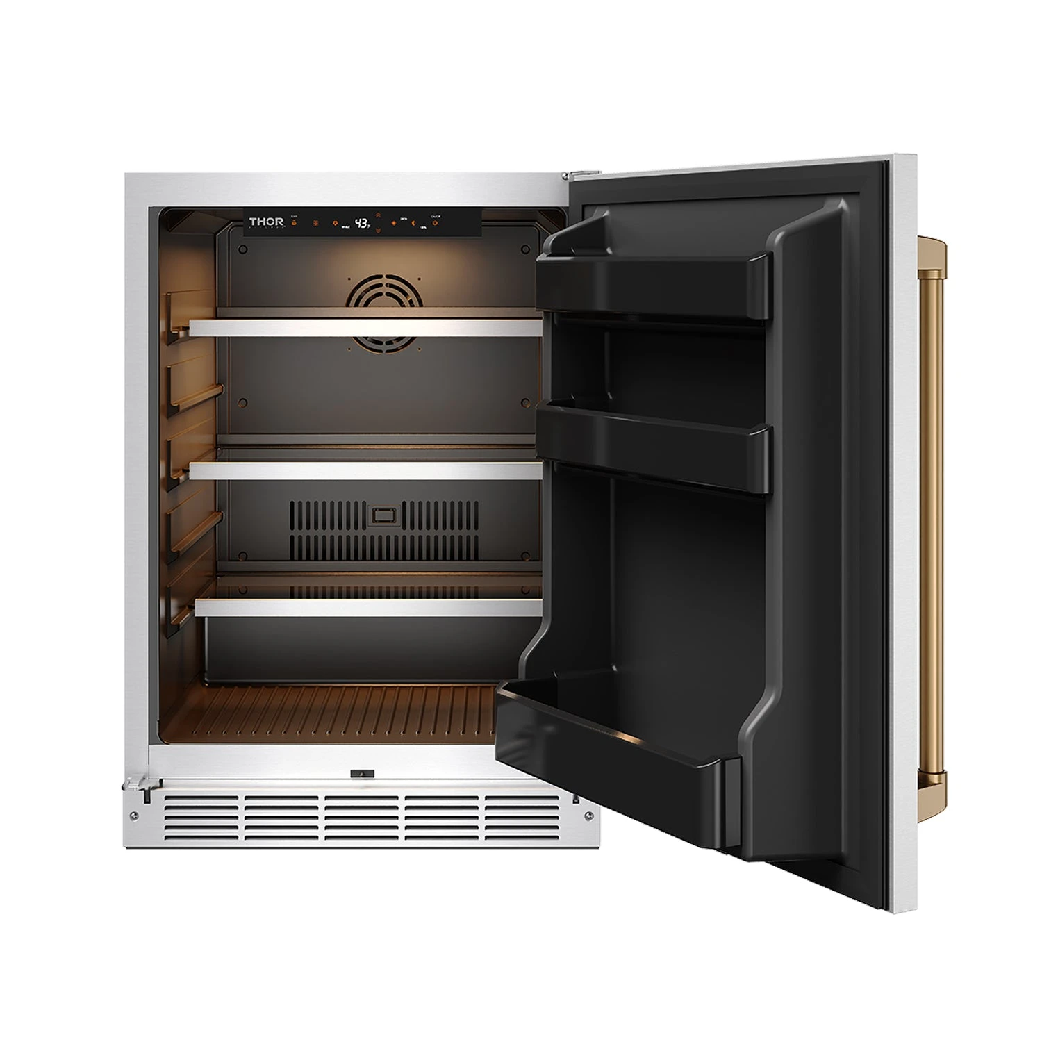 Gordon Ramsay Collection 24 Inch Outdoor Undercounter Beverage Cooler In Stainless Steel/bronze RBC24SSDBRZ