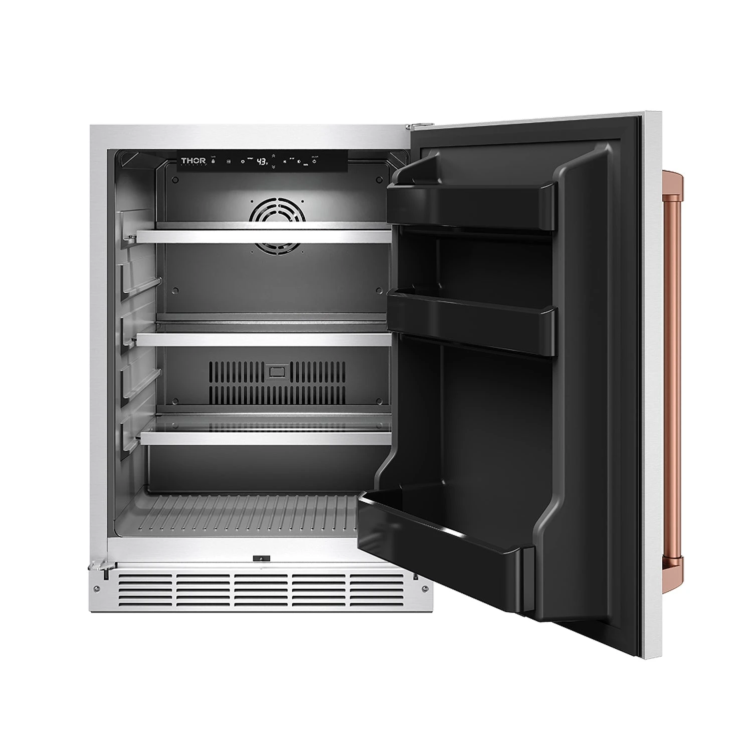 Gordon Ramsay Collection 24 Inch Outdoor Undercounter Beverage Cooler In Stainless Steel/rose Gold RBC24SSDRSG