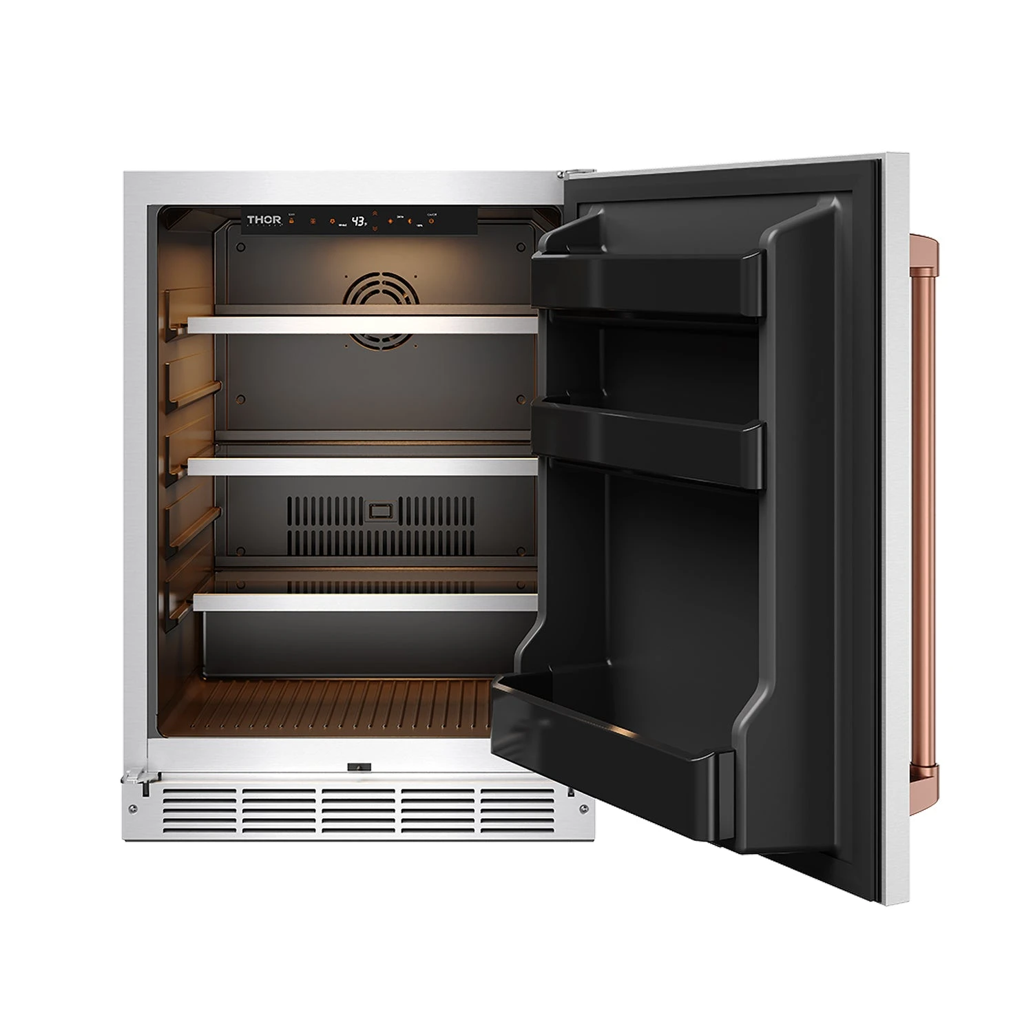 Gordon Ramsay Collection 24 Inch Outdoor Undercounter Beverage Cooler In Stainless Steel/rose Gold RBC24SSDRSG
