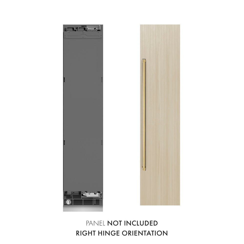 Autograph Edition 18 In. 8.6 Cu. Ft. Panel Ready Right Hinge Column Freezer With Graphite Gray Interior And Polished Gold Accents RBCFVRZ18G