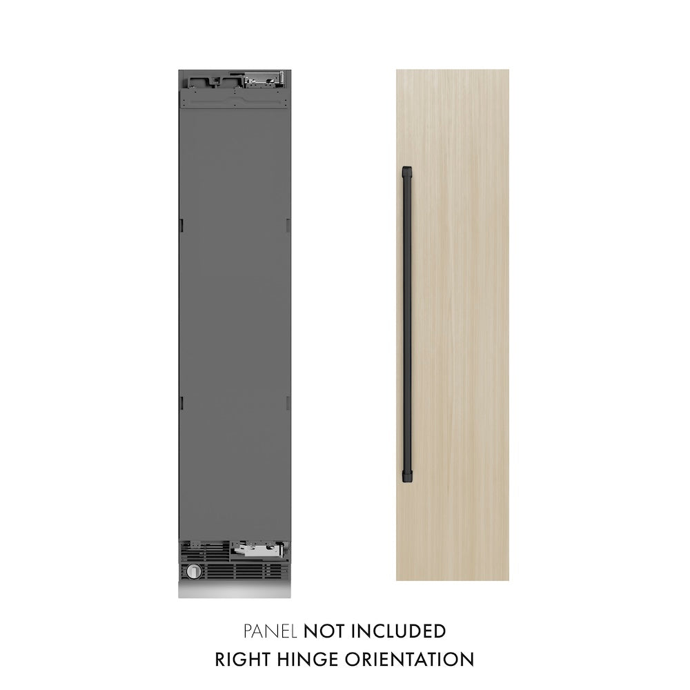 Autograph Edition 18 In. 8.6 Cu. Ft. Panel Ready Right Hinge Column Freezer With Graphite Gray Interior And Matte Black Accents RBCFVRZ18MB