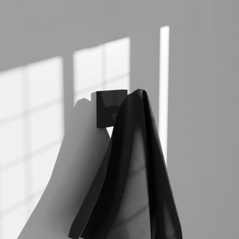 Palisades Towel Hook In Matte Black RBCN1HKMB