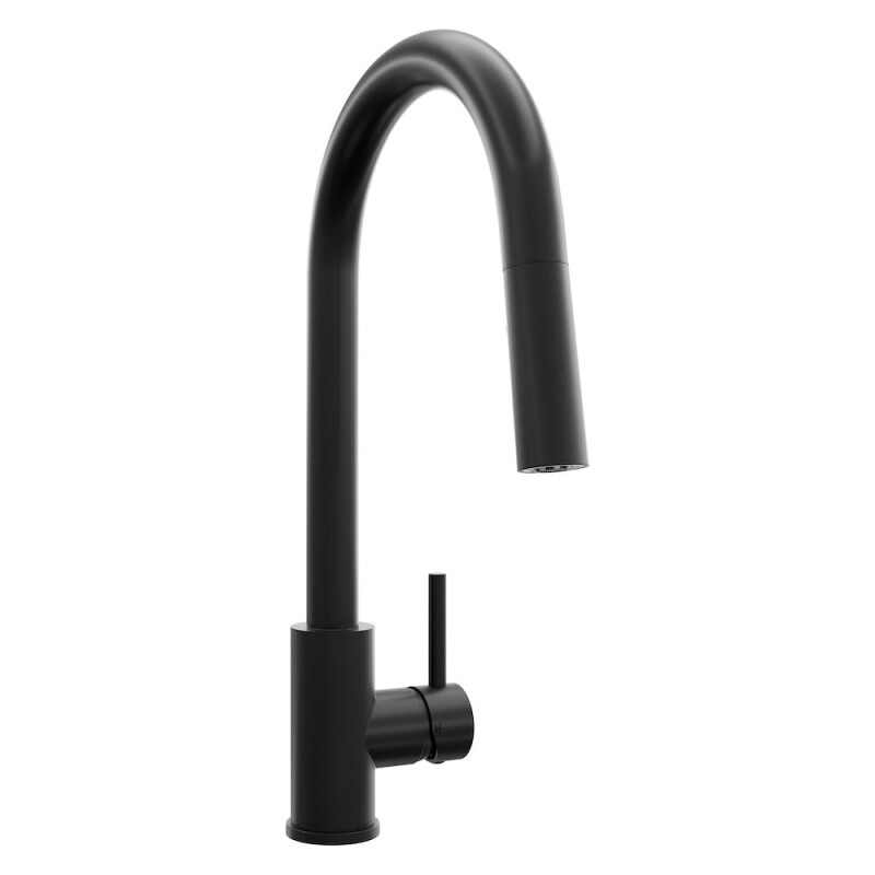 Palisades Pull Down Single Handle Kitchen Faucet In Matte Black RBCN1KFMB