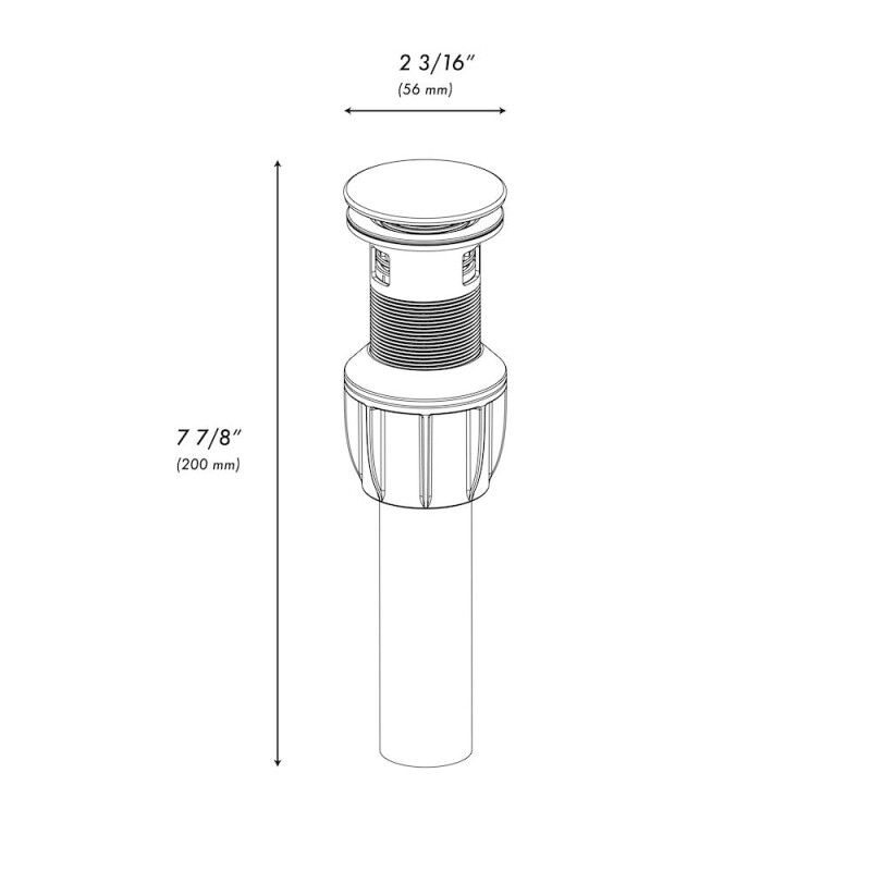 Palisades Push Button Drain In Champagne Bronze RBCN1PDOCB