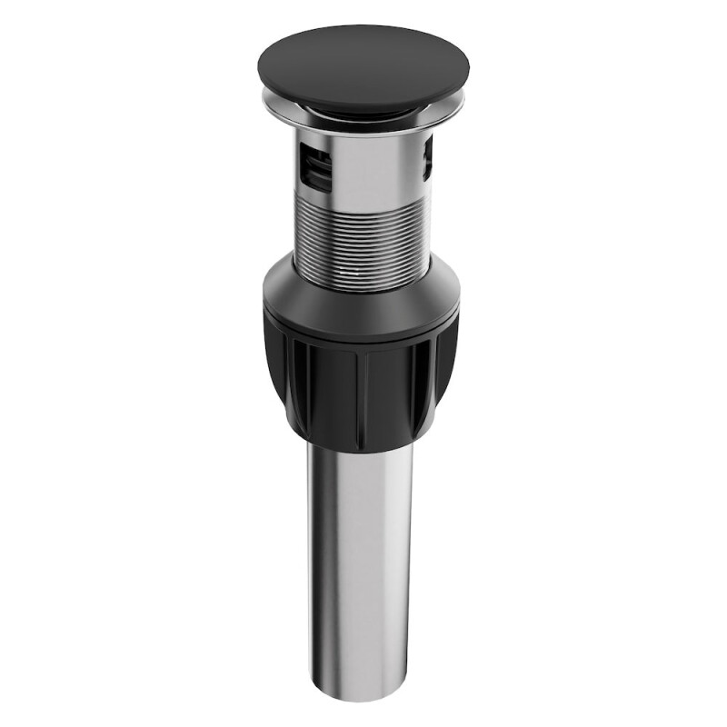 Palisades Push Button Drain In Matte Black RBCN1PDOMB
