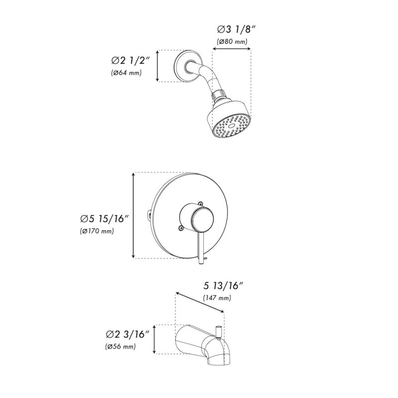 Palisades Elegant Shower System RBCN1SHSCB