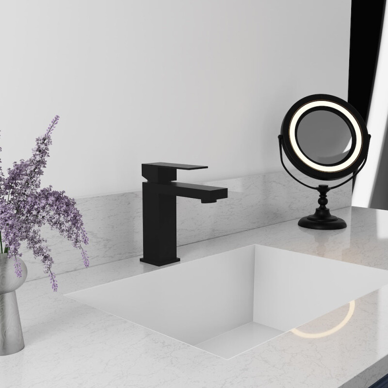 Palisades Modern Single Handle Bath Faucet In Matte Black RBCN2BFMB