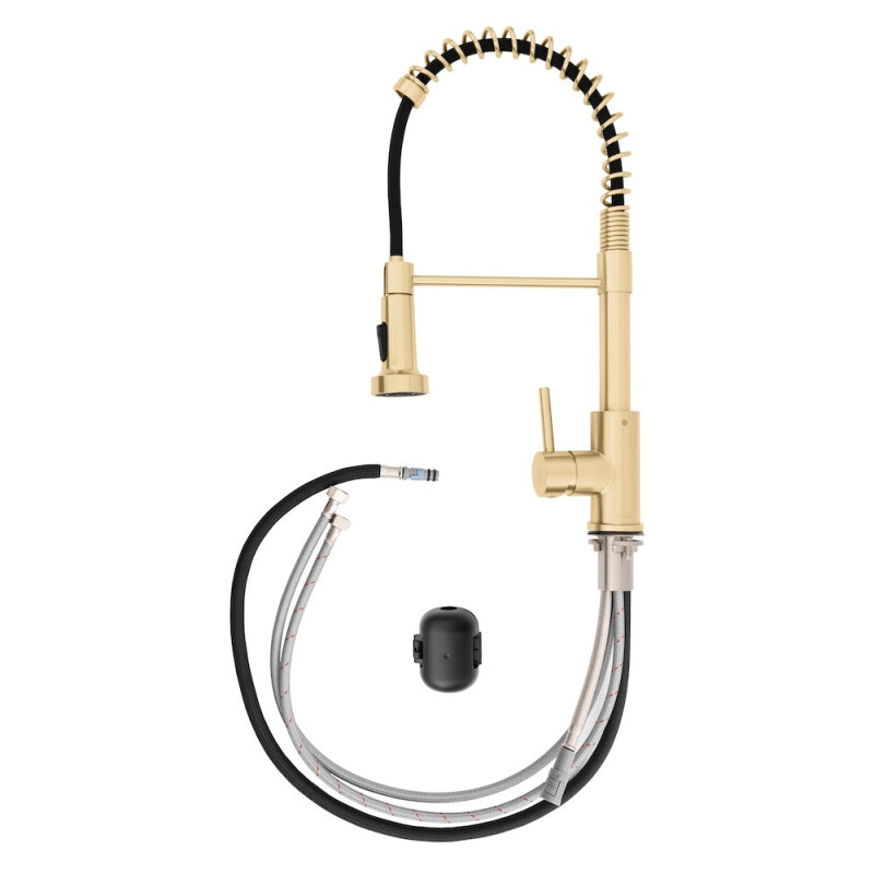 Palisades Pull Down Spring Spray Wand Kitchen Faucet In Champagne Bronze RBCN2KFCB