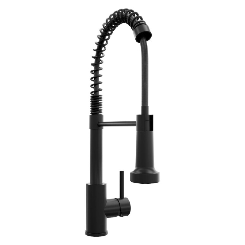 Palisades Pull Down Spring Spray Wand Kitchen Faucet In Matte Black RBCN2KFMB