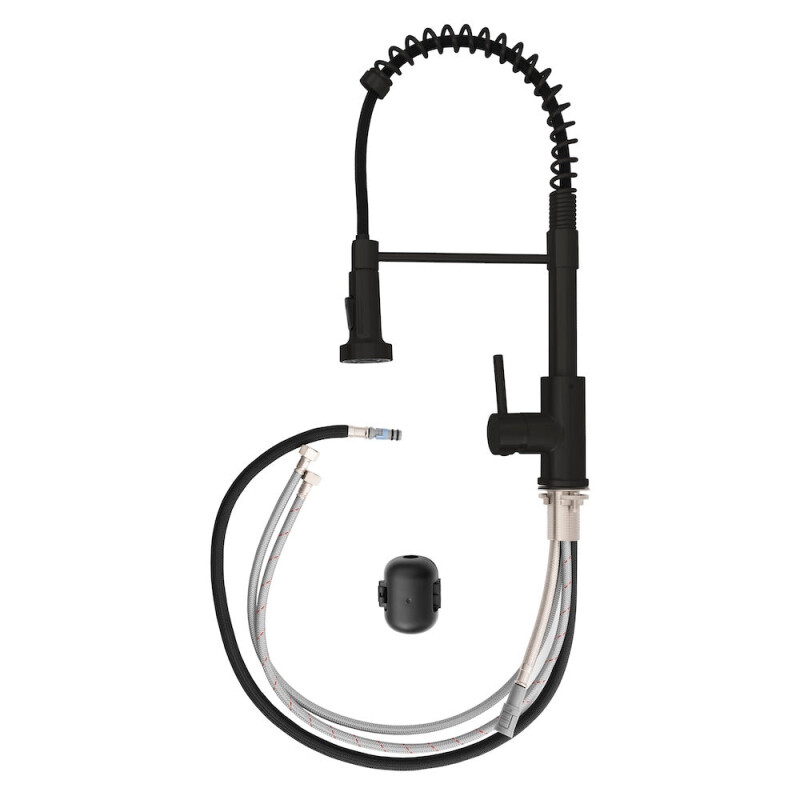 Palisades Pull Down Spring Spray Wand Kitchen Faucet In Matte Black RBCN2KFMB