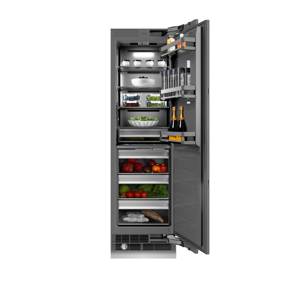 Autograph Edition 24 In. 12.5 Cu. Ft. Panel Ready Column Refrigerator With Graphite Gray Interior And Matte Black Accents RBCRVZ24MB