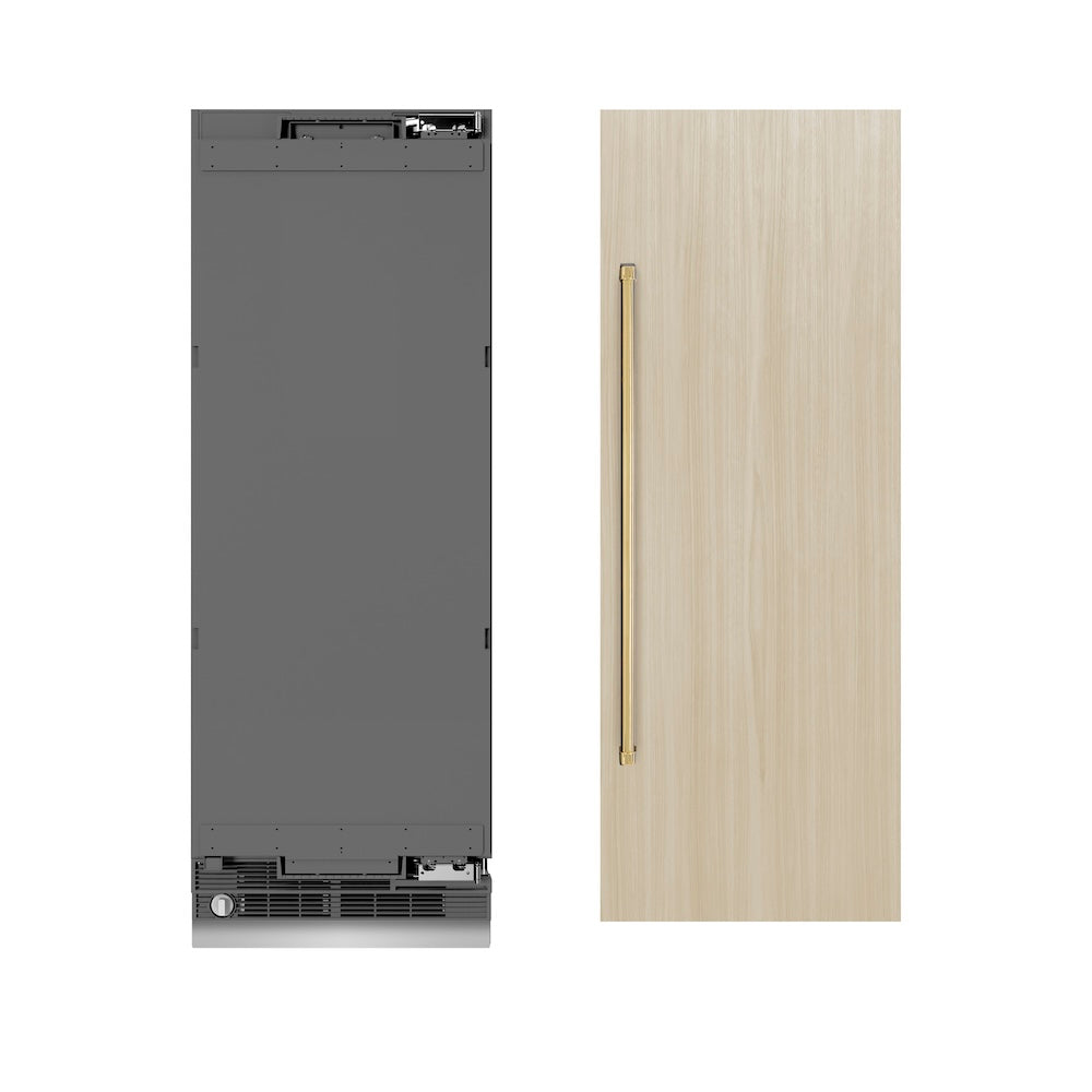 Autograph Edition 30 In. 16.7 Cu. Ft. Panel Ready Column Refrigerator With Graphite Gray Interior And Polished Gold Accents RBCRVZ30G