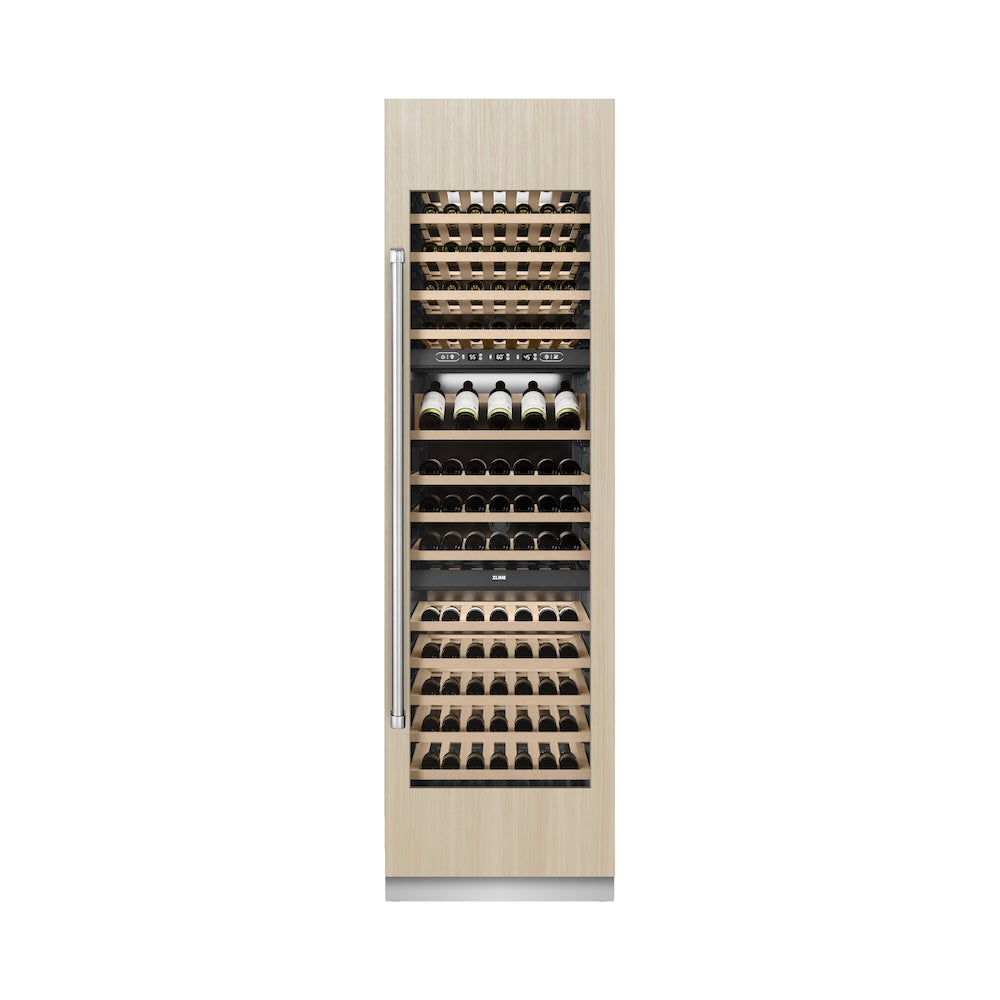 24 In. 12.4 Cu. Ft. Triple Zone 100 Bottle Panel Ready Column Wine Cooler RBCWV24