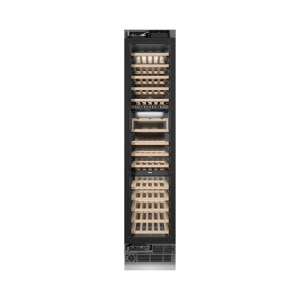 Autograph Edition 18 In. 9.0 Cu. Ft. Triple Zone 68 Bottle Panel Ready Left Hinge Column Wine Cooler With Polished Gold Accents RBCWVLZ18G
