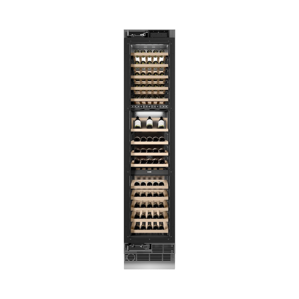 Autograph Edition 18 In. 9.0 Cu. Ft. Triple Zone 68 Bottle Panel Ready Left Hinge Column Wine Cooler With Polished Gold Accents RBCWVLZ18G