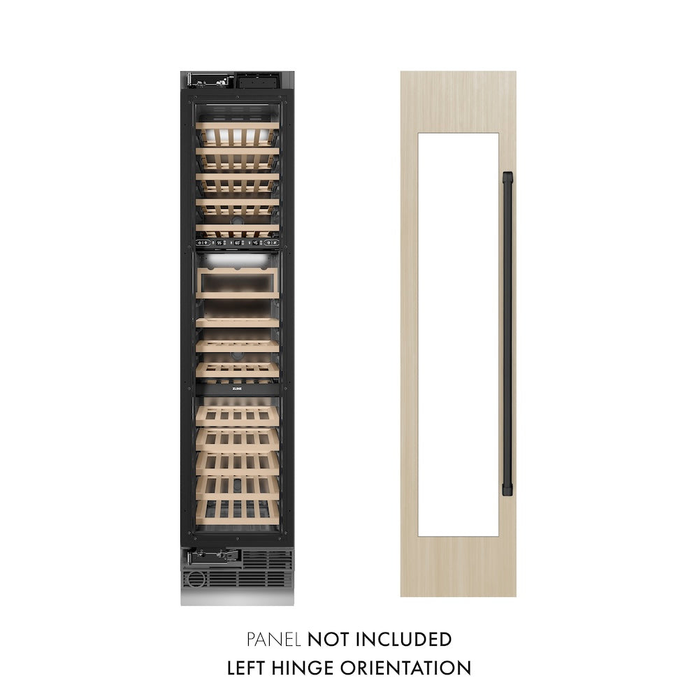 Autograph Edition 18 In. 9.0 Cu. Ft. Triple Zone 68 Bottle Panel Ready Left Hinge Column Wine Cooler With Matte Black Accents RBCWVLZ18MB