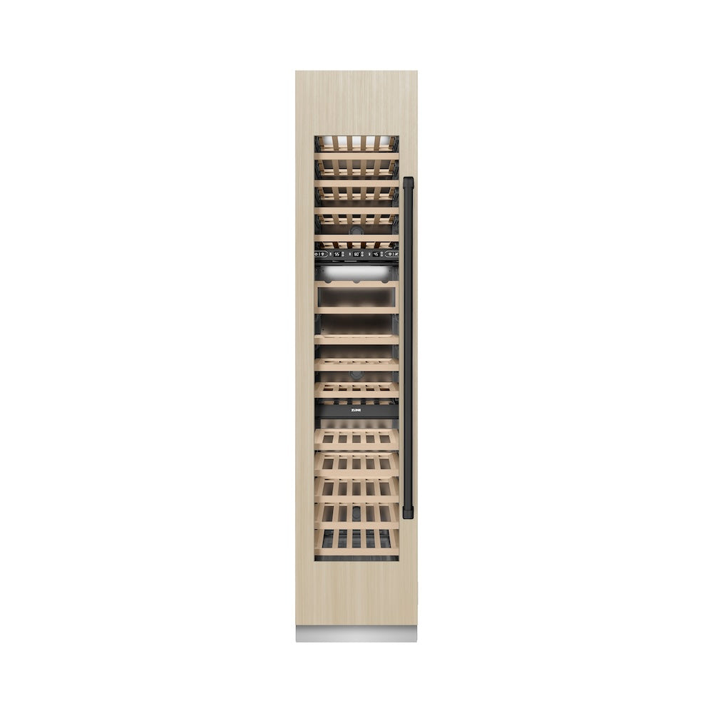Autograph Edition 18 In. 9.0 Cu. Ft. Triple Zone 68 Bottle Panel Ready Left Hinge Column Wine Cooler With Matte Black Accents RBCWVLZ18MB