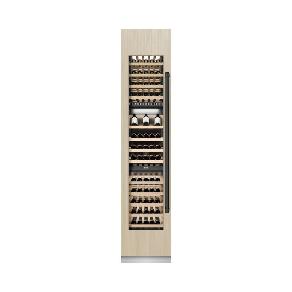 Autograph Edition 18 In. 9.0 Cu. Ft. Triple Zone 68 Bottle Panel Ready Left Hinge Column Wine Cooler With Matte Black Accents RBCWVLZ18MB
