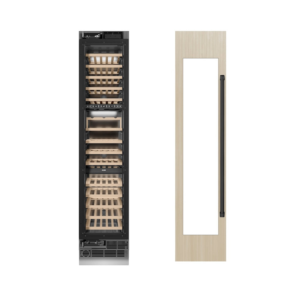 Autograph Edition 18 In. 9.0 Cu. Ft. Triple Zone 68 Bottle Panel Ready Left Hinge Column Wine Cooler With Matte Black Accents RBCWVLZ18MB
