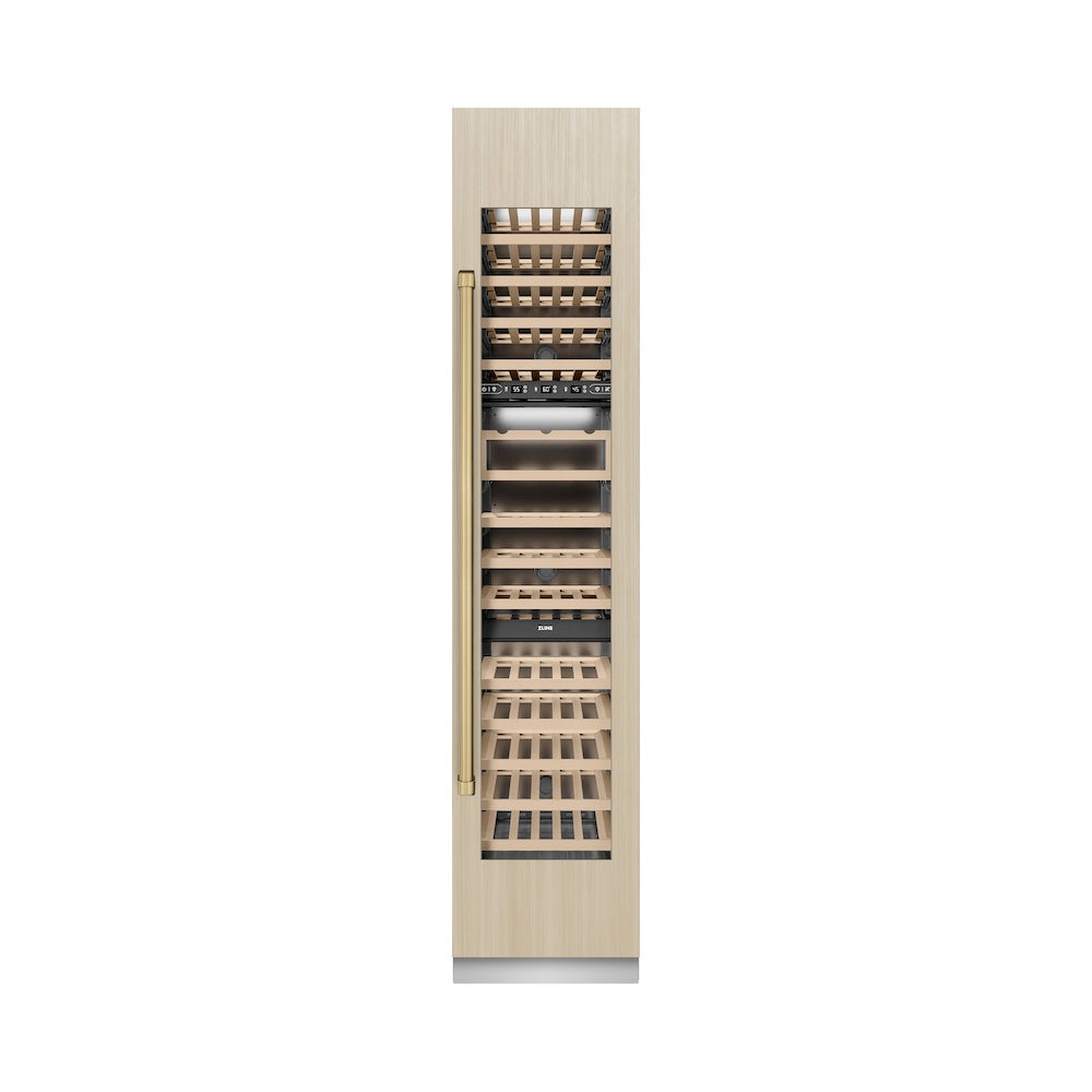 Autograph Edition 18 In. 9.0 Cu. Ft. Triple Zone 68 Bottle Panel Ready Right Hinge Column Wine Cooler With Champagne Bronze Accents RBCWVRZ18CB