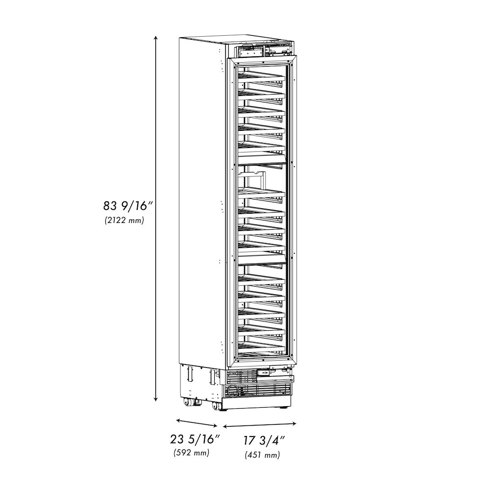 Autograph Edition 18 In. 9.0 Cu. Ft. Triple Zone 68 Bottle Panel Ready Right Hinge Column Wine Cooler With Champagne Bronze Accents RBCWVRZ18CB