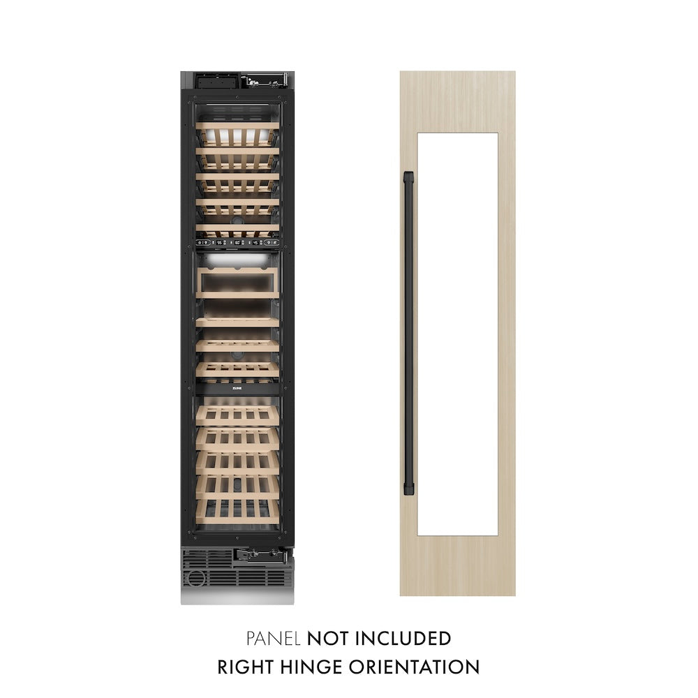 Autograph Edition 18 In. 9.0 Cu. Ft. Triple Zone 68 Bottle Panel Ready Right Hinge Column Wine Cooler With Matte Black Accents RBCWVRZ18MB