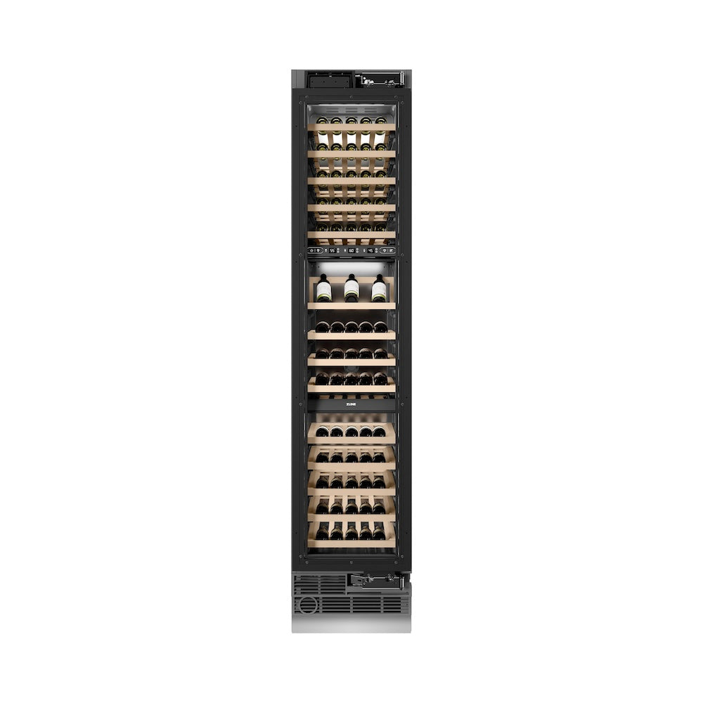 Autograph Edition 18 In. 9.0 Cu. Ft. Triple Zone 68 Bottle Panel Ready Right Hinge Column Wine Cooler With Matte Black Accents RBCWVRZ18MB