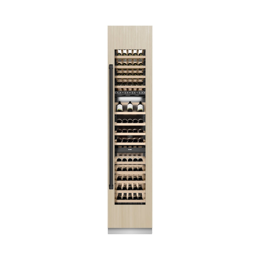 Autograph Edition 18 In. 9.0 Cu. Ft. Triple Zone 68 Bottle Panel Ready Right Hinge Column Wine Cooler With Matte Black Accents RBCWVRZ18MB