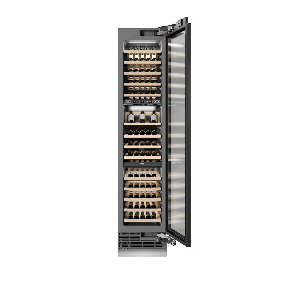 Autograph Edition 18 In. 9.0 Cu. Ft. Triple Zone 68 Bottle Panel Ready Right Hinge Column Wine Cooler With Matte Black Accents RBCWVRZ18MB