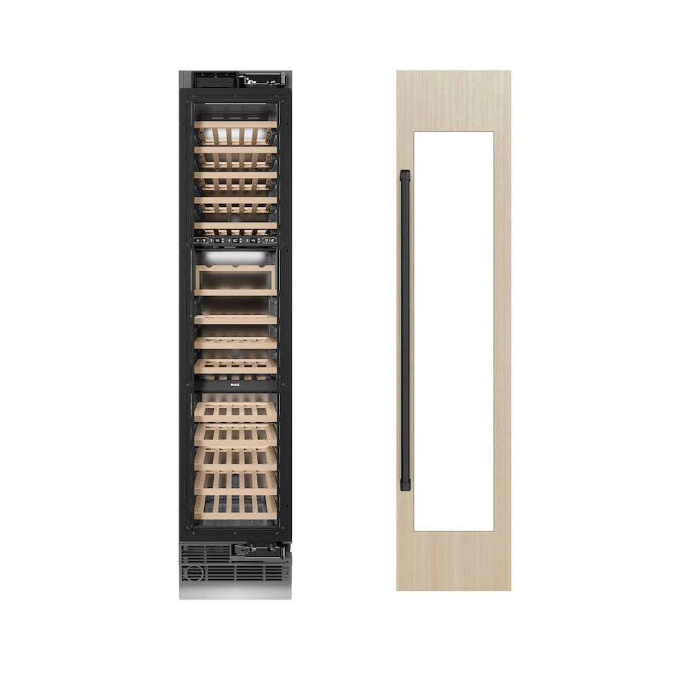 Autograph Edition 18 In. 9.0 Cu. Ft. Triple Zone 68 Bottle Panel Ready Right Hinge Column Wine Cooler With Matte Black Accents RBCWVRZ18MB
