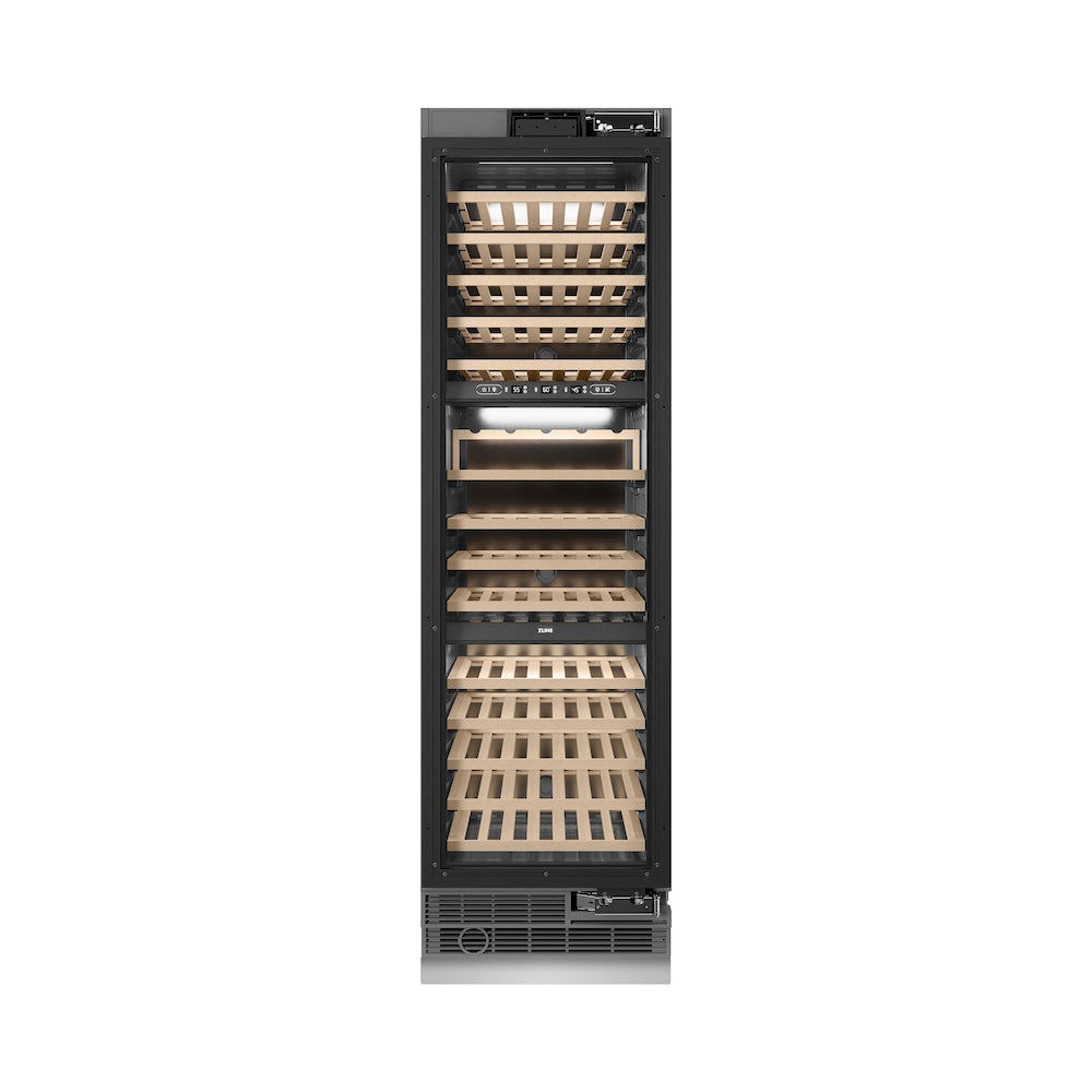 Autograph Edition 24 In. 12.4 Cu. Ft. Triple Zone 100 Bottle Panel Ready Column Wine Cooler With Champagne Bronze Accents RBCWVZ24CB