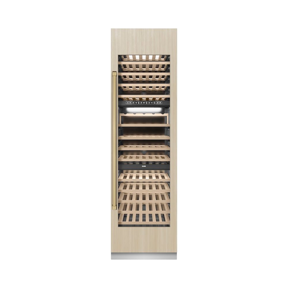 Autograph Edition 24 In. 12.4 Cu. Ft. Triple Zone 100 Bottle Panel Ready Column Wine Cooler With Champagne Bronze Accents RBCWVZ24CB
