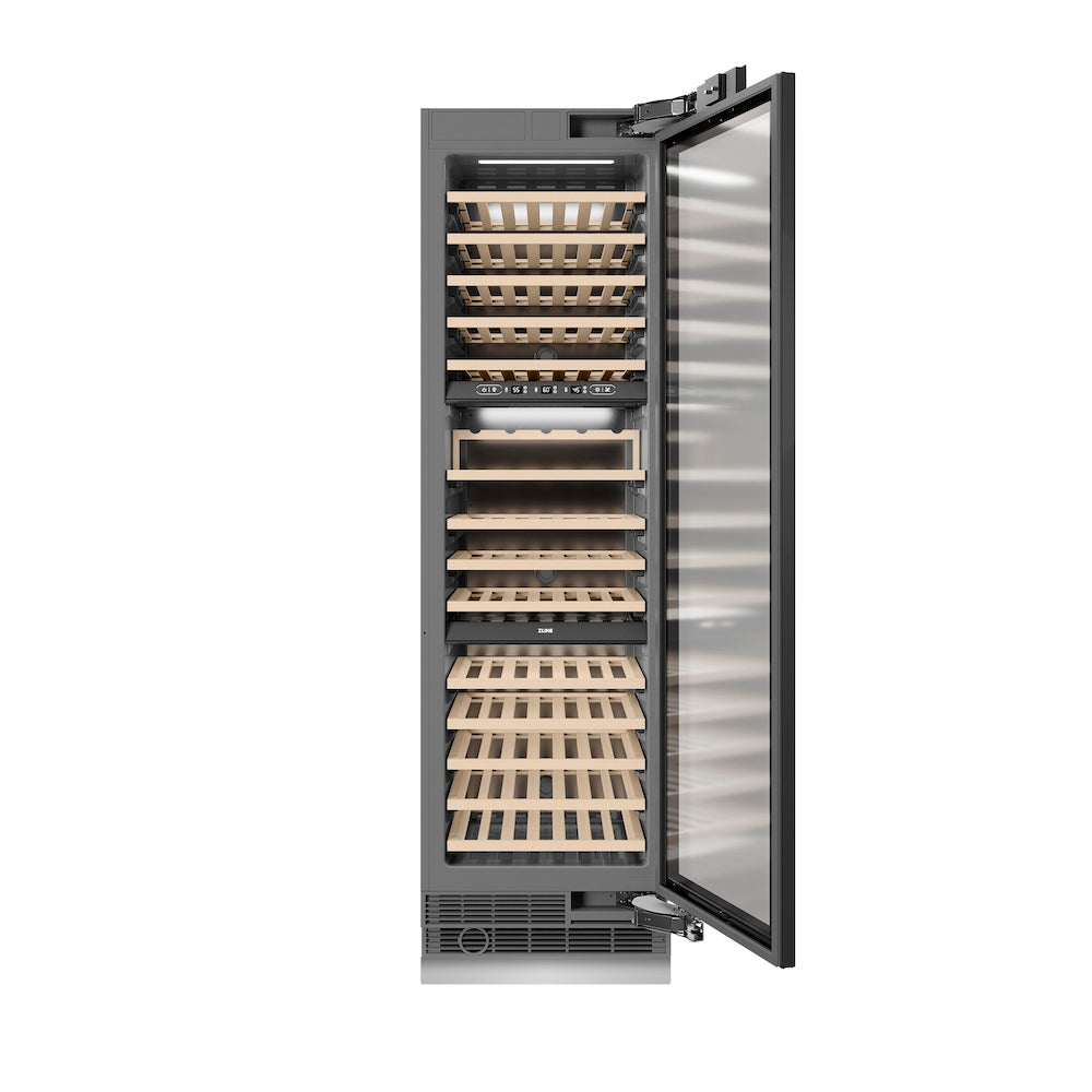 Autograph Edition 24 In. 12.4 Cu. Ft. Triple Zone 100 Bottle Panel Ready Column Wine Cooler With Champagne Bronze Accents RBCWVZ24CB