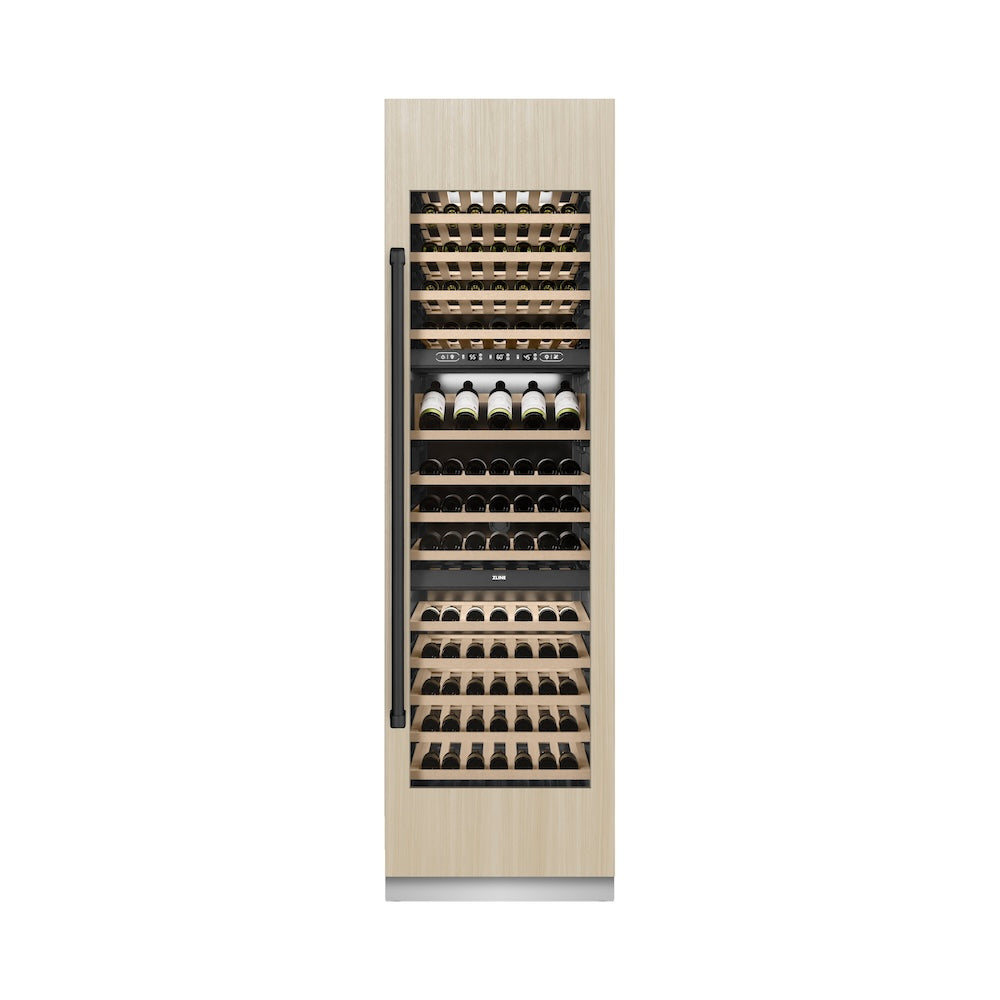 Autograph Edition 24 In. 12.4 Cu. Ft. Triple Zone 100 Bottle Panel Ready Column Wine Cooler With Matte Black Accents RBCWVZ24MB