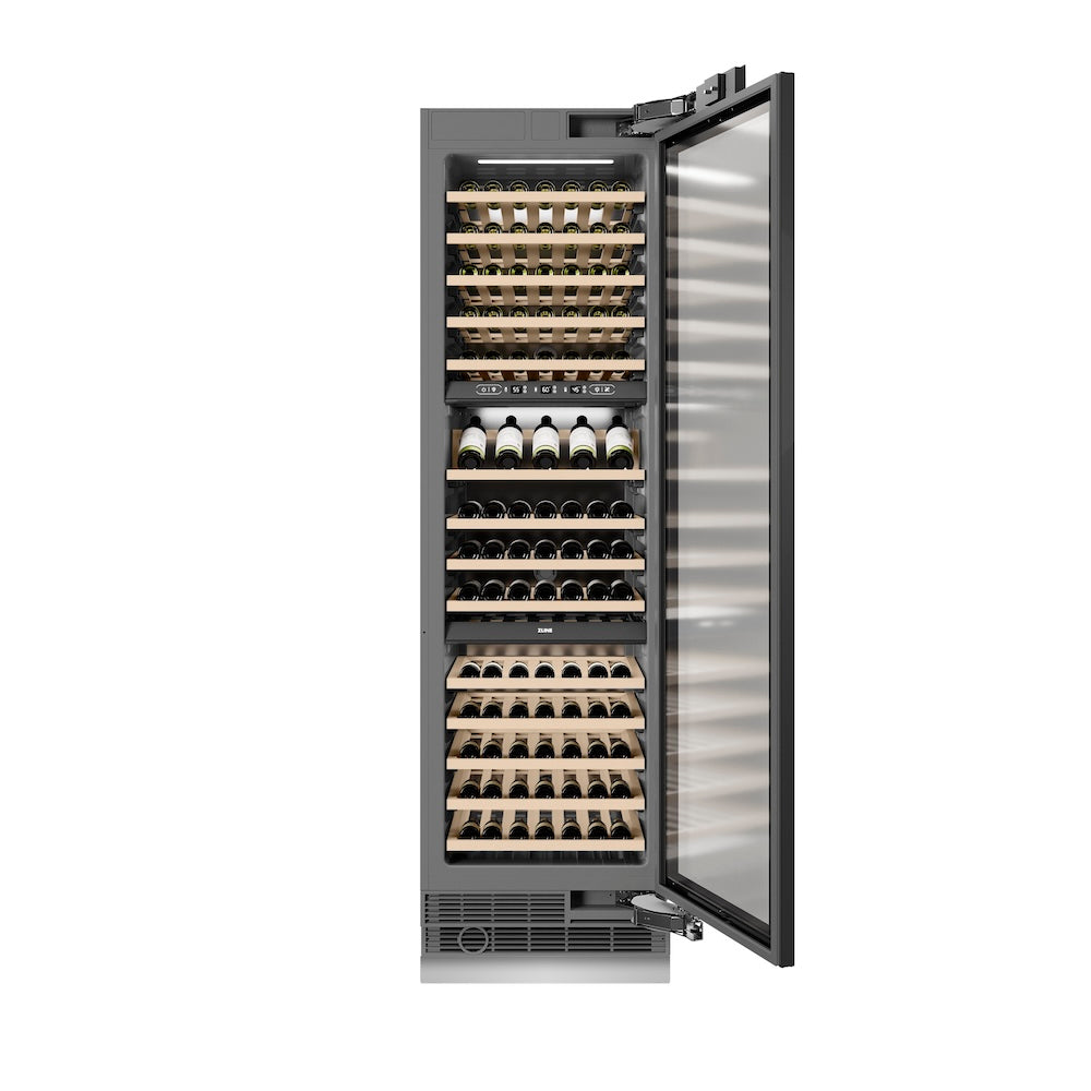 Autograph Edition 24 In. 12.4 Cu. Ft. Triple Zone 100 Bottle Panel Ready Column Wine Cooler With Matte Black Accents RBCWVZ24MB
