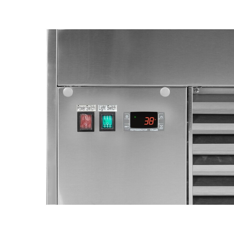 71 in. Refrigerated Bakery Display Case for Cakes, Stainless Steel Frame, 30 cu. ft RBD30C, product image 8 of 12